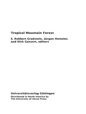 cover image of Tropical Mountain Forest